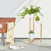 Lofaris 3 Tier Gold Tall Corner Plant Stand Holder Outdoor